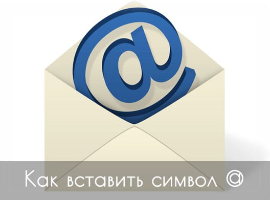 Вставляємо символ собачка Вставляем символ собачка