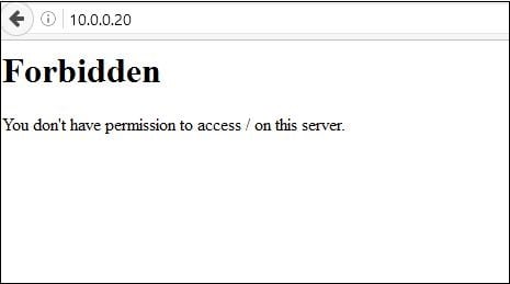 Forbidden You do not have permission to access / on this server Forbidden You don't have permission to access / on this server, как исправить
