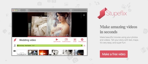 інтерфейс Stupeflix Интерфейс Stupeflix