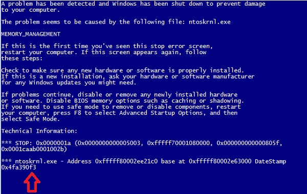 BSoD зі згадуванням Ntoskrnl.exe BSoD с упоминанием Ntoskrnl.exe