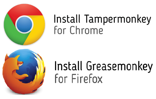 Встановіть розширення "Greasemonkey" і "Tampermonkey" для коректної роботи зі скриптами Установите расширения "Greasemonkey" и "Tampermonkey" для корректной работы со скриптами