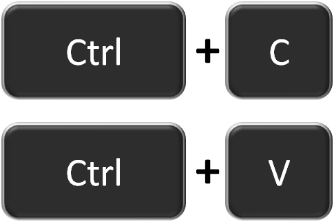 Комбінація Ctrl + C і Ctrl + V Комбинация Ctrl+C и Ctrl+V