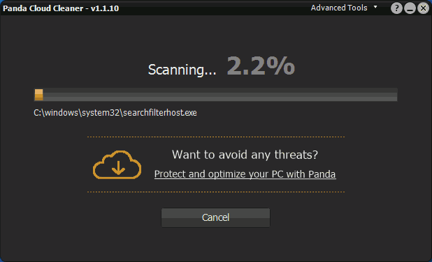 files/2017/12/panda-cloud-cleaner-scan.png 618w, http://www.ok.kr.ua/files/2017/12/panda-cloud-cleaner-scan-300x183.png 300w Запускаем антивирус в Windows 10