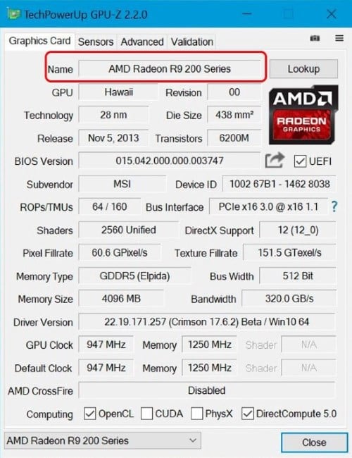 files/2018/09/GPU-Z-2.2.0.jpg 500w, http://www.ok.kr.ua/files/2018/09/GPU-Z-2.2.0-231x300.jpg 231w Определение модели и фирмы-производителя при помощи утилиты GPU-Z