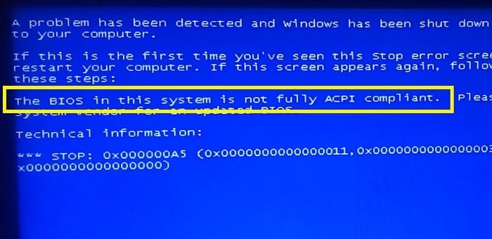 files/2018/09/bios-1.jpg 700w, http://www.ok.kr.ua/files/2018/09/bios-1-300x146.jpg 300w Ошибка "The BIOS in this system in not fully ACPI compliant"